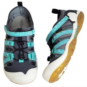 New Keen knotch creek child youth girl sandals sneakers grey waterfall washable